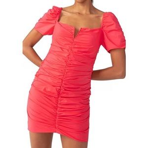 Sanctuary pink ruched dress‎ size 6 NWT